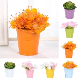 Cute Mini Flower Pots – Solid Color Planters for Home, Wedding & Party Decor