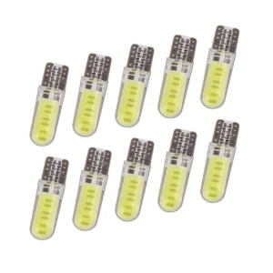 T10 W5W COB LED Car Interior Bulbs (10PCS) – Wedge Side Parking Dome Light Lamps