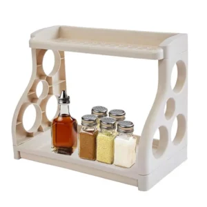 2-Tier Kitchen Counter Shelf – Multi-Purpose Spice & Knife Organizer Rack