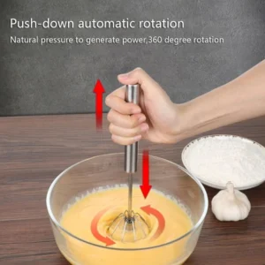 F92B Manual Egg Beater | Stainless Steel Hand Whisk & Milk Frother