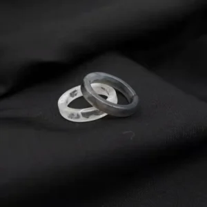 2Pcs Resin Stackable Rings – Tiny Aesthetic Rings for Women & Teens