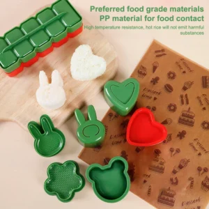 Kawaii Rabbit Sushi Mold – Animal Onigiri Rice & Food Shaper for Kids