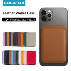 Leather MagSafe Wallet Case for iPhone 12–15 Pro Max – Card Holder