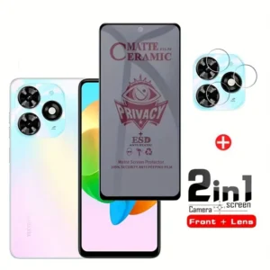 2-in-1 Privacy Screen & Camera Lens Protector – Tecno Spark 20 Series