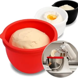 Silicone Bowl Liner with Lid | Heat-Resistant 5 Qt KitchenAid Mixer Accessory