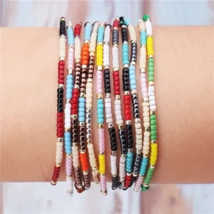 Boho Miyuki Seed Bead Friendship Bracelet – Colorful Handmade Jewelry for Women