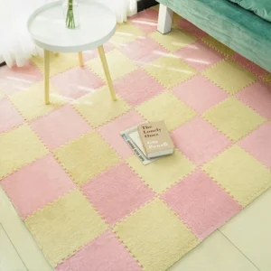 30x30cm DIY Plush Puzzle Carpet – Foam Playmat for Kids, Soft Floor Rug
