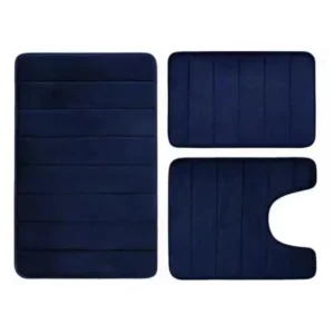 3-Piece Bathroom Rug Set – U-Shaped Toilet Carpet & Luxurious Bath Mats for Sink & Shower