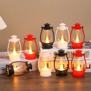 Vintage LED Candle Lantern – High-Quality Desktop Candlestick for Bar, KTV & Festivals