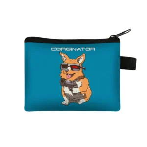 Cute Dog Mini Wallet – Children’s Polyester Coin & Card Purse