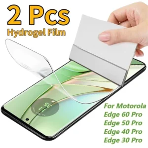 2PCS Hydrogel Screen Protector for Motorola Moto Edge 40 / 50 Neo / 50 Pro / 60 Fusion – Full Coverage TPU Film