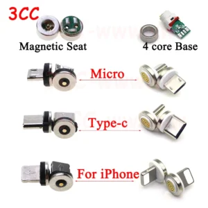 Magnetic Cable Adapter – Micro USB & Type-C Dustproof Connector for Smartphones
