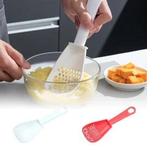 Multifunctional Cooking Spoon Kitchen Strainer Scoop To Cut Garlic Hanging Hole Potato Garlic Press Egg Tool Kitchen Accessory