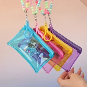Star Quicksand Sequin Coin Purse – Transparent Mini Wallet & Organizer