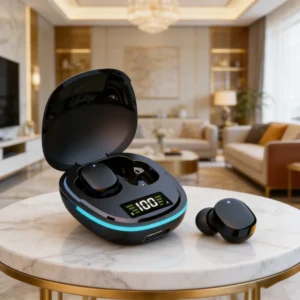 TWS Bluetooth Earbuds with Mic – LED Display Wireless Noise-Cancelling Headphones