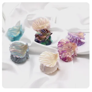 Shell-Shaped Hair Claw – Colorful Hairpins & Barrettes for Girls