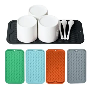 Silicone Drain Mat 30×15cm – Heat-Resistant, Anti-Skid Dish Drying & Kitchen Counter Mat