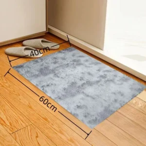 VIKAMA Silk Hair Shaggy Rug – Gradient Living Room & Bedroom Carpet