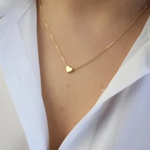 Minimalist Heart LOVE Clavicle Necklace for Women – Dainty Summer Jewelry
