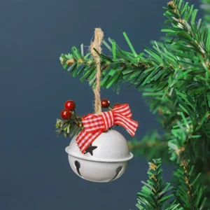 Metal Christmas Bell Pendant – Hanging Tree Ornament for Indoor Seasonal Decoration
