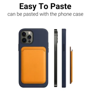 Leather MagSafe Wallet Case for iPhone 12–15 Pro Max – Card Holder