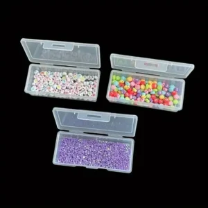 Transparent Plastic Storage Box with Lid – Photocard & ID Card Organizer, Multi-Purpose Case