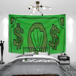 Coin Cartoon Tapestry Blanket – Aesthetic Room Decor for Bedroom, Living Room & Dorm